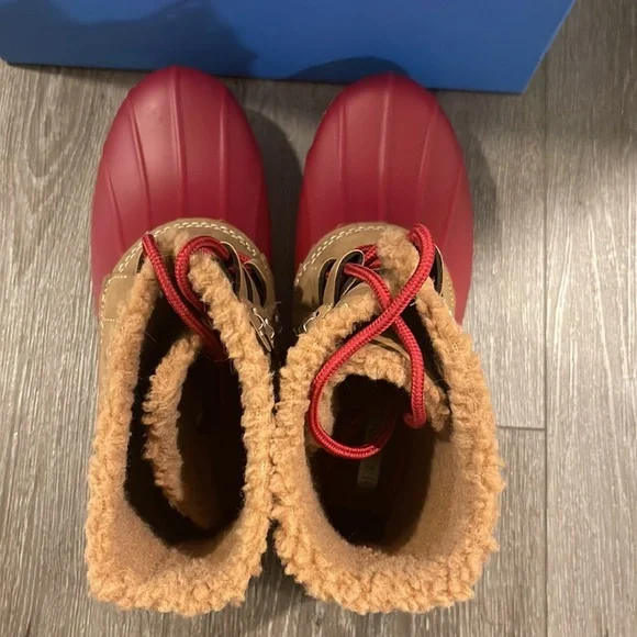 Jack Rogers Red & Brown Hazel Duck Snow Boot Size 9 - Picture 5 of 6